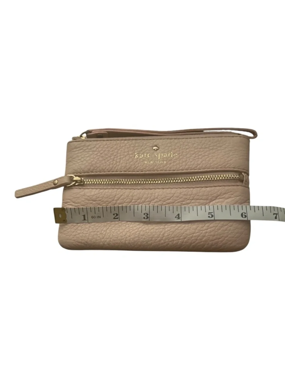 Kate Spade Blush/Ballet Slipper Pink Pebbled Leather Wristlet Clutch